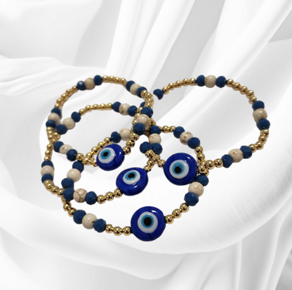 Blue Turkish Eye Bracelet Set (2 uts)