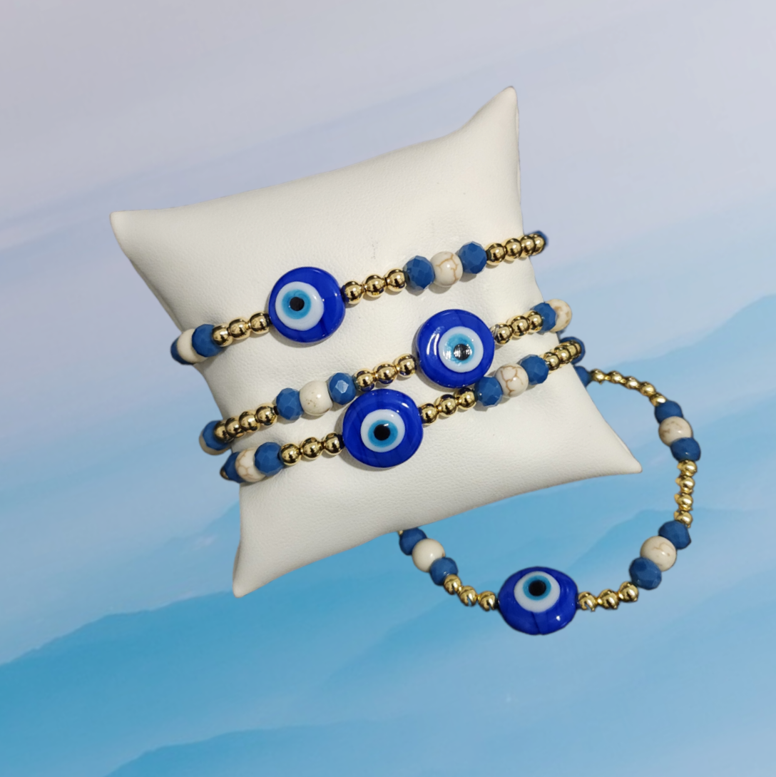 Blue Turkish Eye Bracelet Set (2 uts)